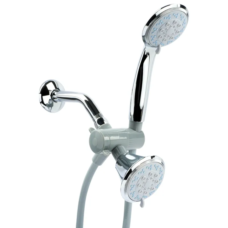 Chrome Pvc Showerhead Combo With 3 Settings And 1.8 Gpm Flow Rate
