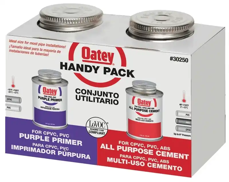 Handy Pack Clear Primer And Cement For Pvc 2 Pk
