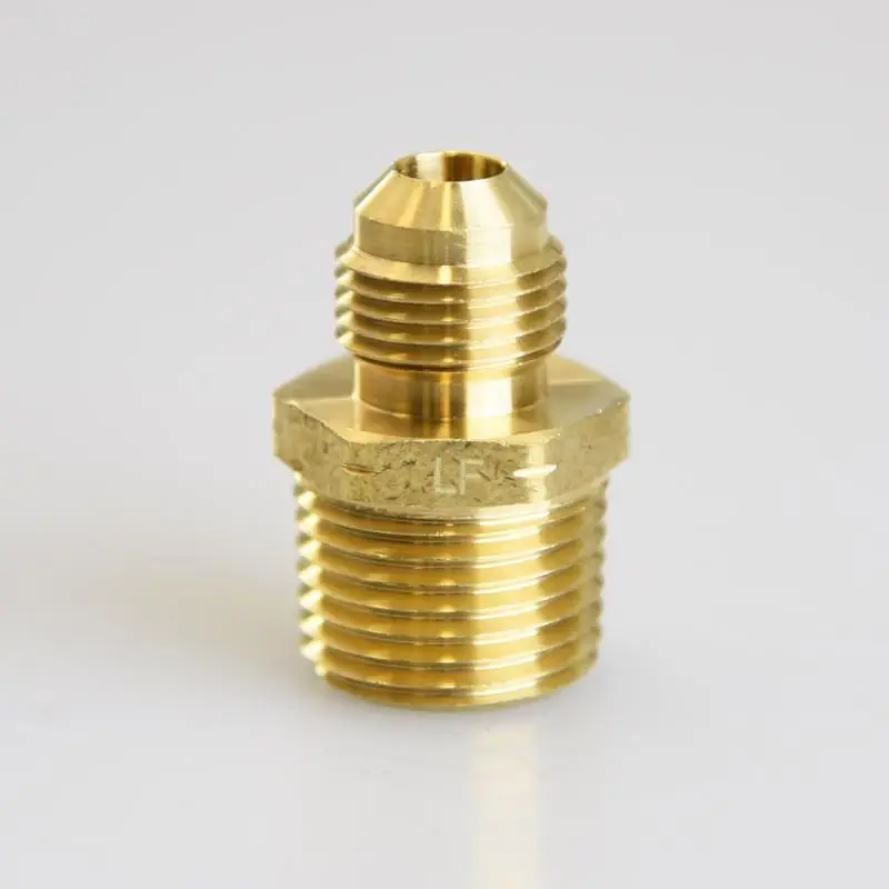 3/8 In. Flare X 1/2 In. D Male Brass Adapter - Lead-free, High Pressure