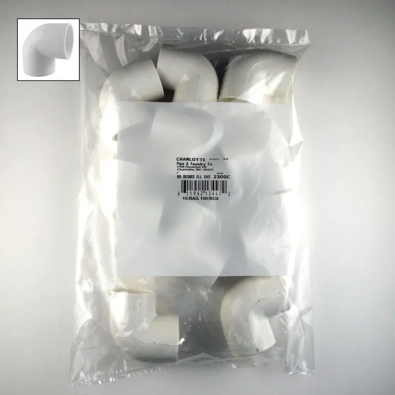 Schedule 40 1 In. Slip X 1 In. D Slip Pvc Elbow 10 Pk