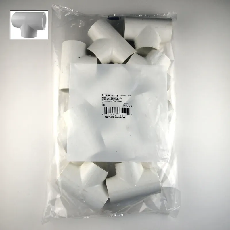 1 In. Slip X 1 In. D Slip Pvc Tee 10 Pk
