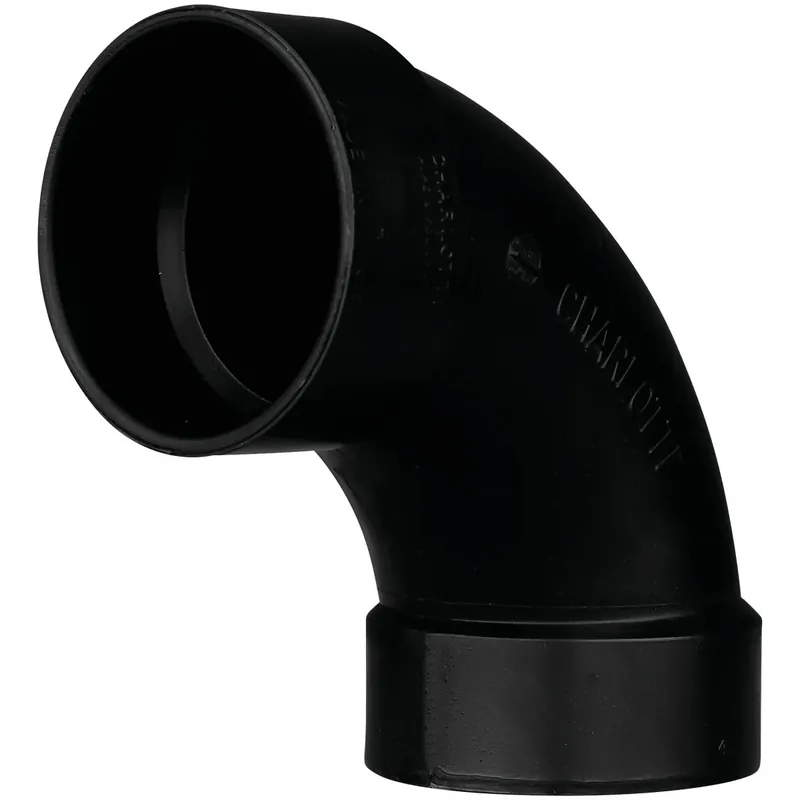 Abs/dwv Long Sweep 90-degree Pipe Ell, 4 In.
