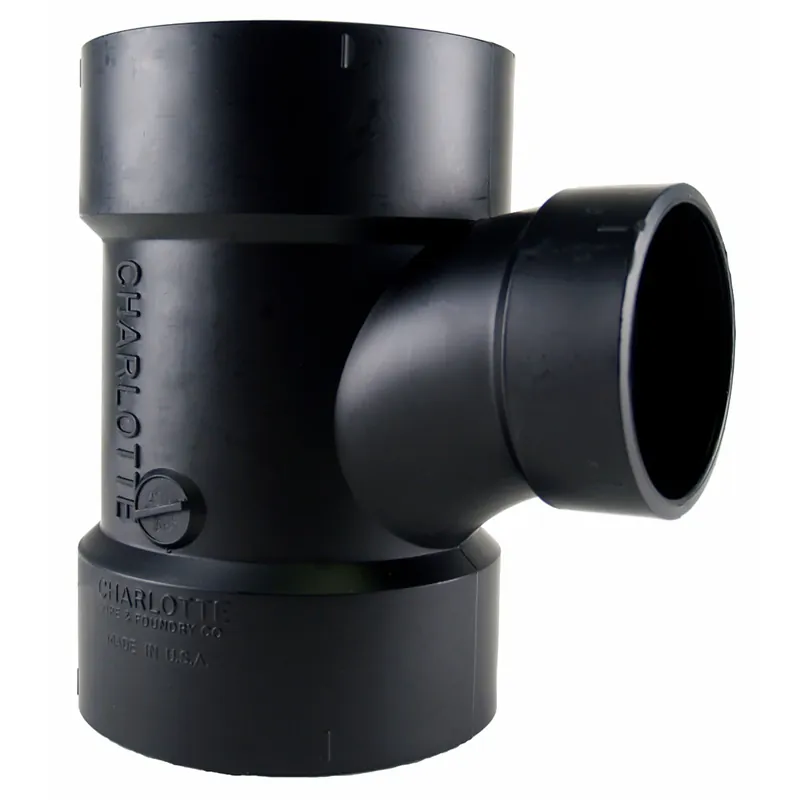 Abs/dwv Sanitary Pipe Tee, 2 X 2 X 1-1/2 In.