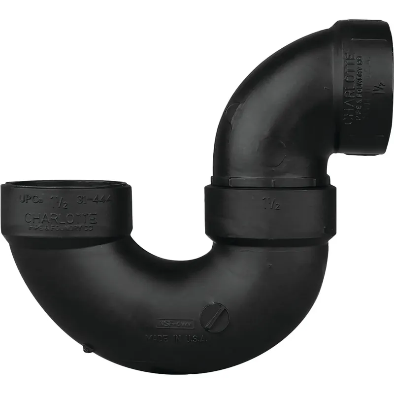 Abs/dwv P-trap Less Clean Out, 2-in.