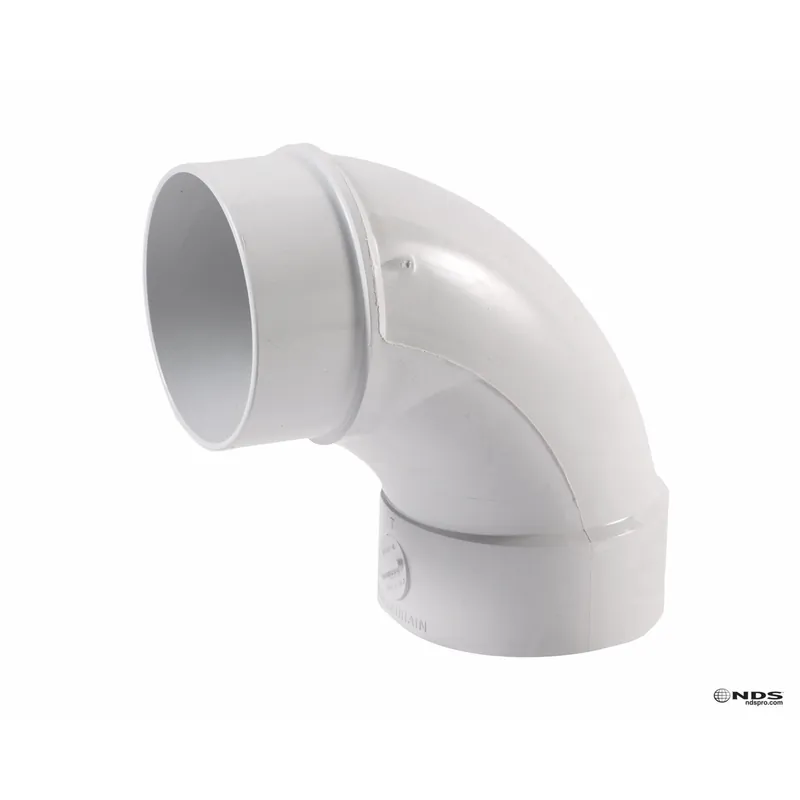Schedule 35 4 In. Hub Each X 4 In. D Spigot Pvc Elbow 1 Pk