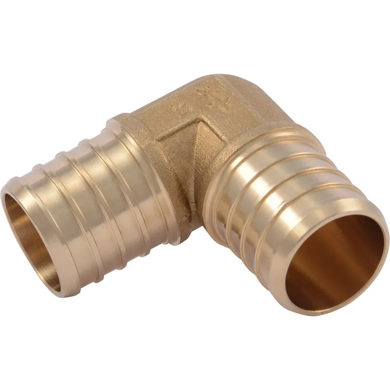 Push To Connect 1 In. Barb X 1 In. D Barb Brass 90 Degree Elbow