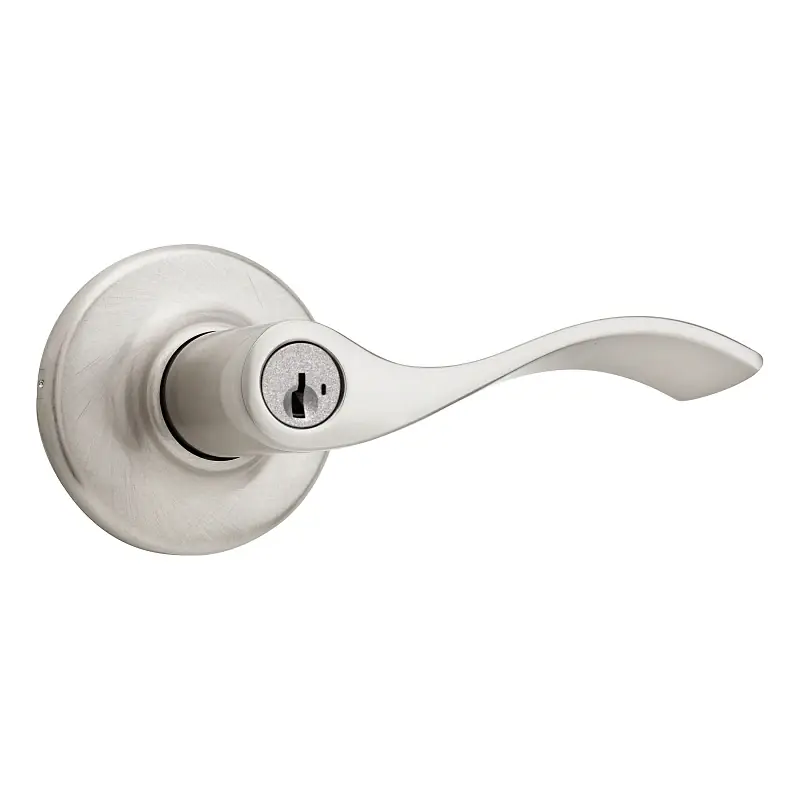 Smartkey Security Balboa Wave Satin Nickel Entry Lever Kw1 2-3/4 In.