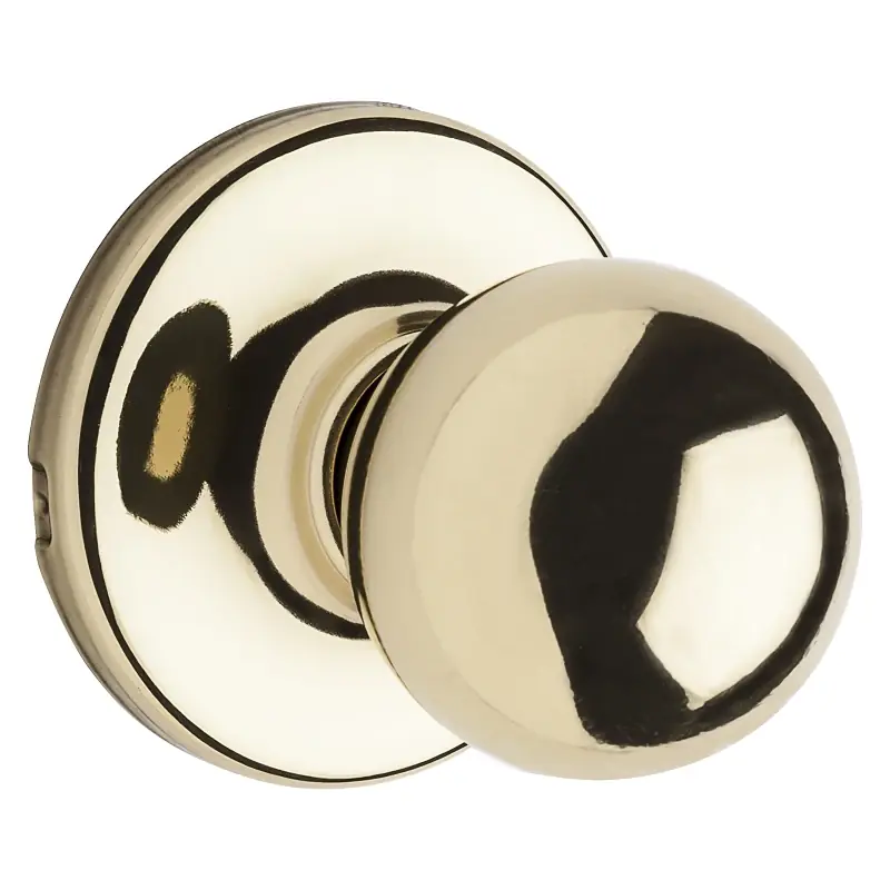 Security Polo Passage Lockset, Polished Brass