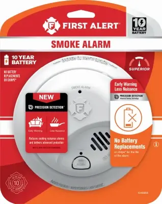 10 Year Battery-powered Ionization Smoke Detector 1 Pk
