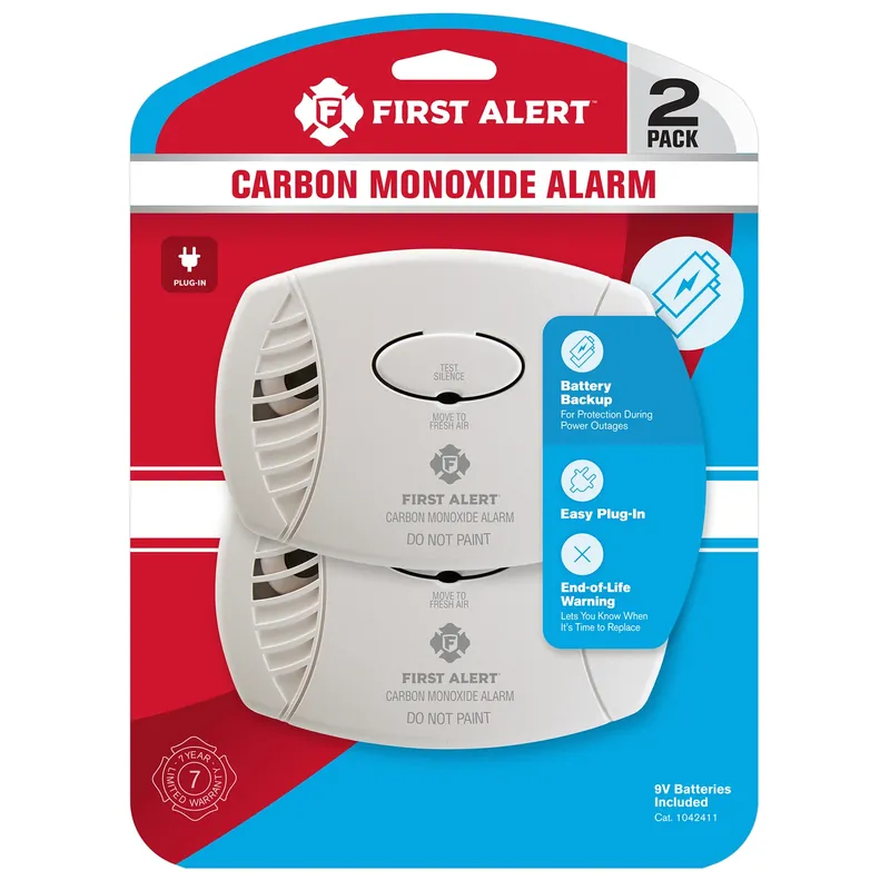 Plug-in W/battery Back-up Electrochemical Carbon Monoxide Detector