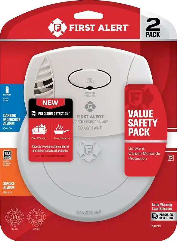 Smoke & Carbon Monoxide Alarm, 10-year Battery