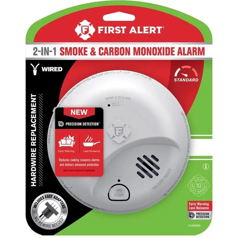 Hardwired Ionization Smoke & Carbon Monoxide Alarm, Battery Backup