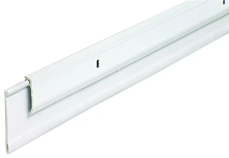 Door Sweep, Aluminum & Vinyl, White, 36-in.