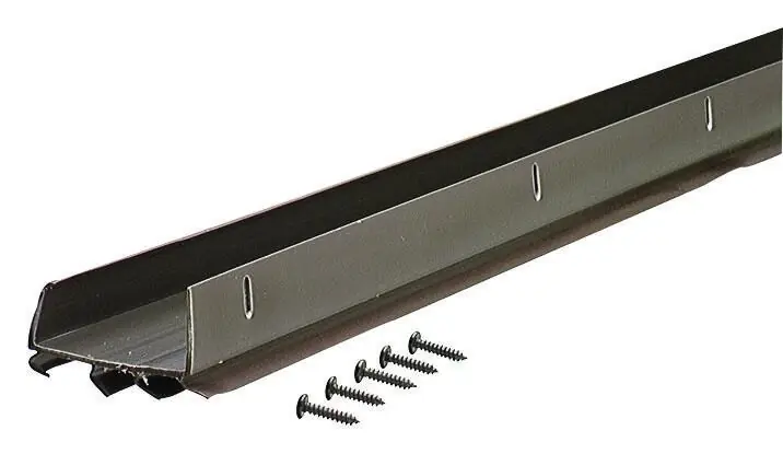 Door Bottom With Vinyl Fins, U-shaped, Brown, 36-in.
