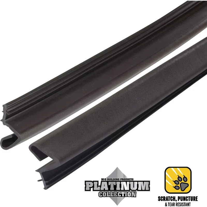 81 In. Brown Platinum Collection Door Weatherstrip Kerf Molding