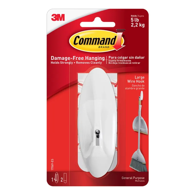 Command Large Plastic Wire Hooks 4.14 In. L 1 Pk