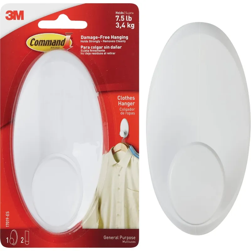 Command Large Plastic Hook 5 In. L 1 Pk