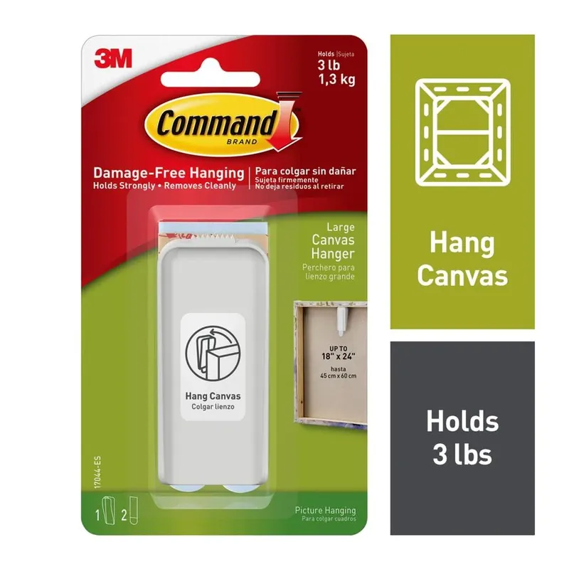 Command Plastic Coated White Canvas Picture Hanger 3 Lb 1 Pk