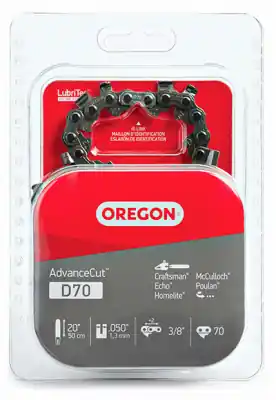 D70 Advancecut Chainsaw Chain For 20 In. Bar - 70 Drive Links - Fits Multiple Brands