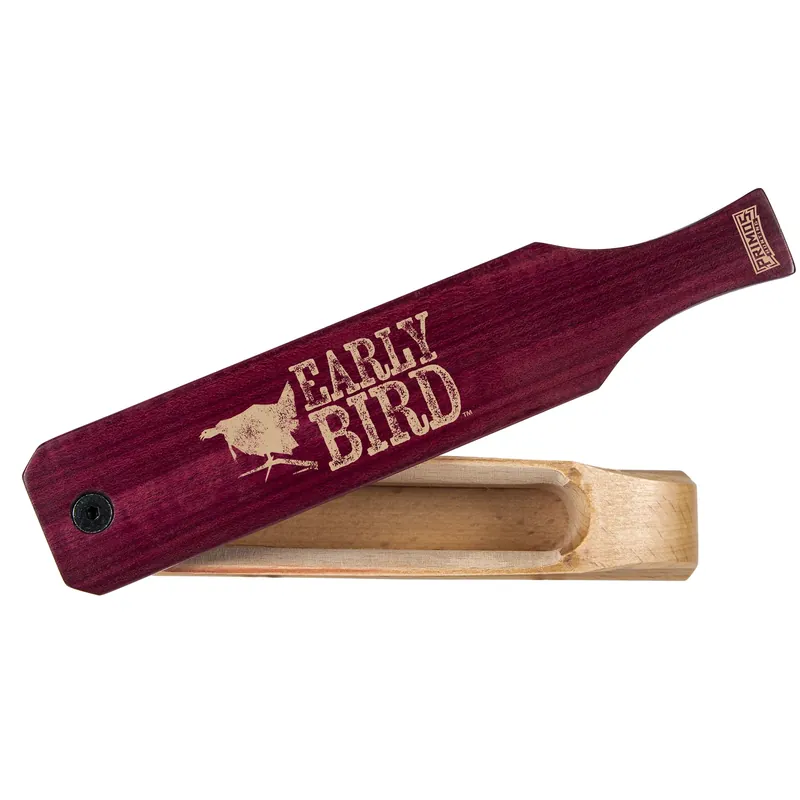 Early Bird Light Brown Wood Turkey Box Call 9 In. Double-sided
