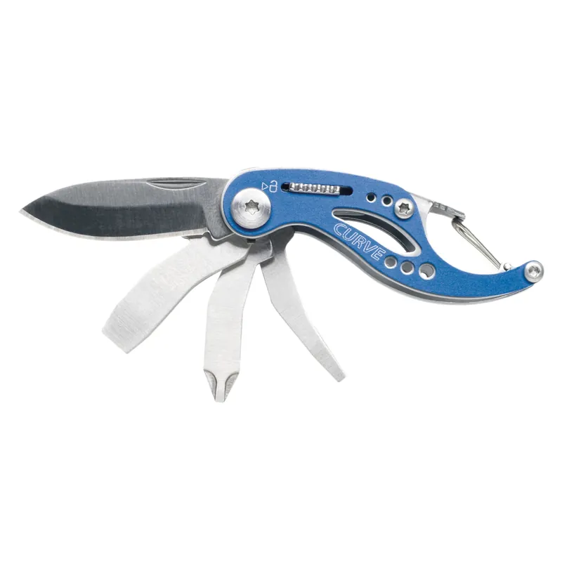 31-000116 Blue Curve 6-function Specialized Multi-tool Keychain