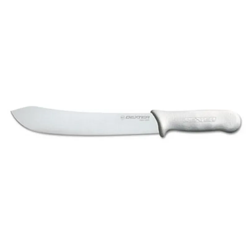 Sani-safe 10-inch Butcher Knife, Carbon Steel With Propylene Handle