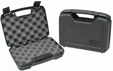 Mtm Single Handgun Case For Up To 4-inch Barrel - Lockable Black Polypropylene