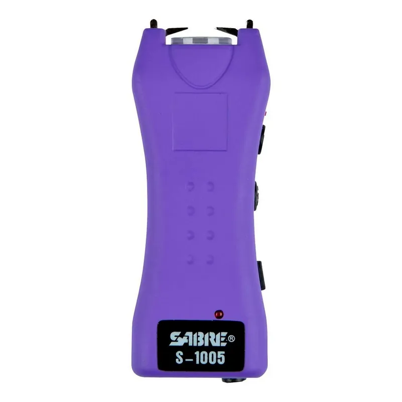 Mini Stun Gun & Flashlight, Holster, Purple