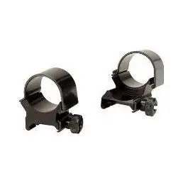 Detachable Top Mount Rings, 1 Inch Extension High, Gloss Black Finish