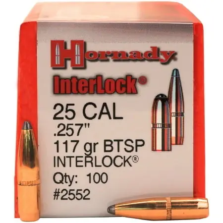 25 Caliber .257 117 Grain Boat Tail Soft Point Ammunition