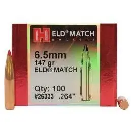 Hornady 26333 6.5 Mm 0.264 147 Grain Eld Match Bullet - Pack Of 100
