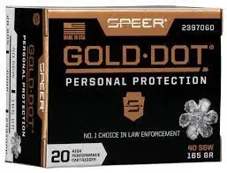 Gold Dot 40s 0165 Hp 20/10