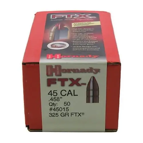 45015 45 Caliber Bullets - 0.458 In. Diameter, 325 Grain Ftx