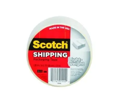 Lightweight Shipping Packaging Tape 3350, 1.88-in X 54.6 Yd.