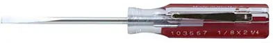 1/8" X 2-1/4" Round Slotted Cabinet Screwdriver With Pocket Clip