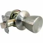 Medium Tulip-style Knob Passage Lockset, Stainless Steel