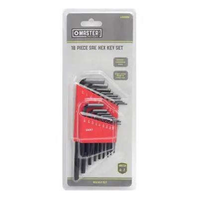 18-pc. Sae Hex-l Key Set, Short & Long Arm