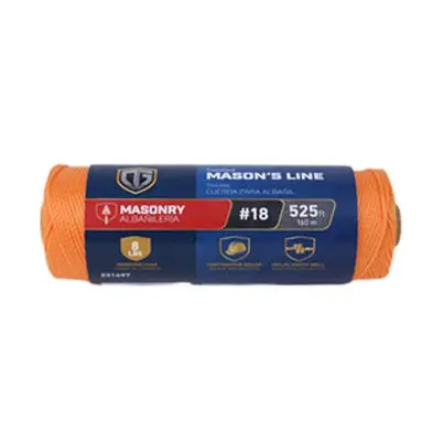 Nylon Mason Line, Twisted, Orange, 18 X 525 Ft.