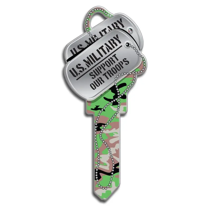 Dog Tags Design Decorative House Key Blank For Kwikset Kw11 And Schlage Sc1