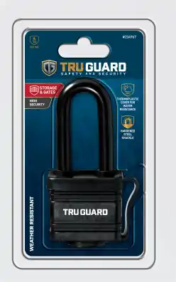 Keyed Padlock, Laminated Steel, All-weather Cover, 1-9/16-in.