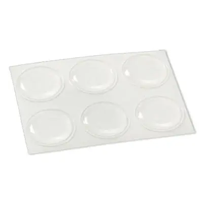 Vinyl Bumpers, Self-adhesive, Clear, Round, 3/4-in., 6-pk.
