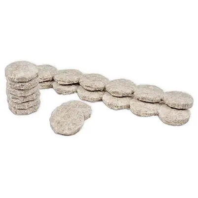 Furniture Pads, Self-adhesive, Tan Felt, Round, 3/4-in., 24-pk.