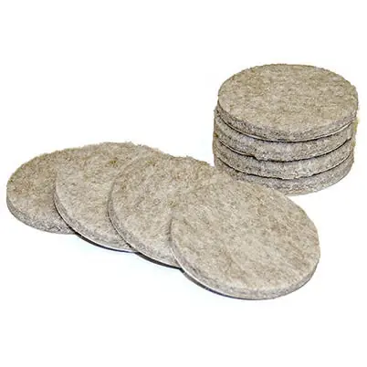 Furniture Pads, Self-adhesive, Tan Felt, Round, 1.5-in., 8-pk.