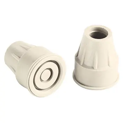 Crutch Tips, Reinforced Rubber, Almond, 2-pk.