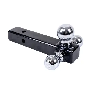 Ball Mount, Draw Bar, Chrome, Fits 1-7/8, 2, 2-5/16-in.