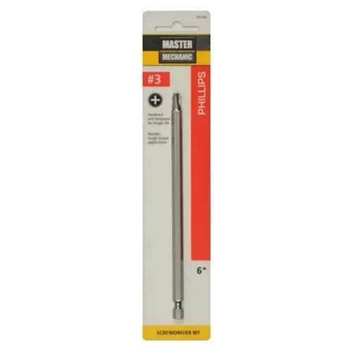 3 Phillips 6 In. Screwdriver Bit