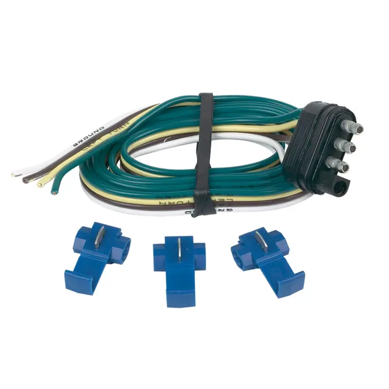 Trailer End Connector, 4-wire Flat, 48 In.