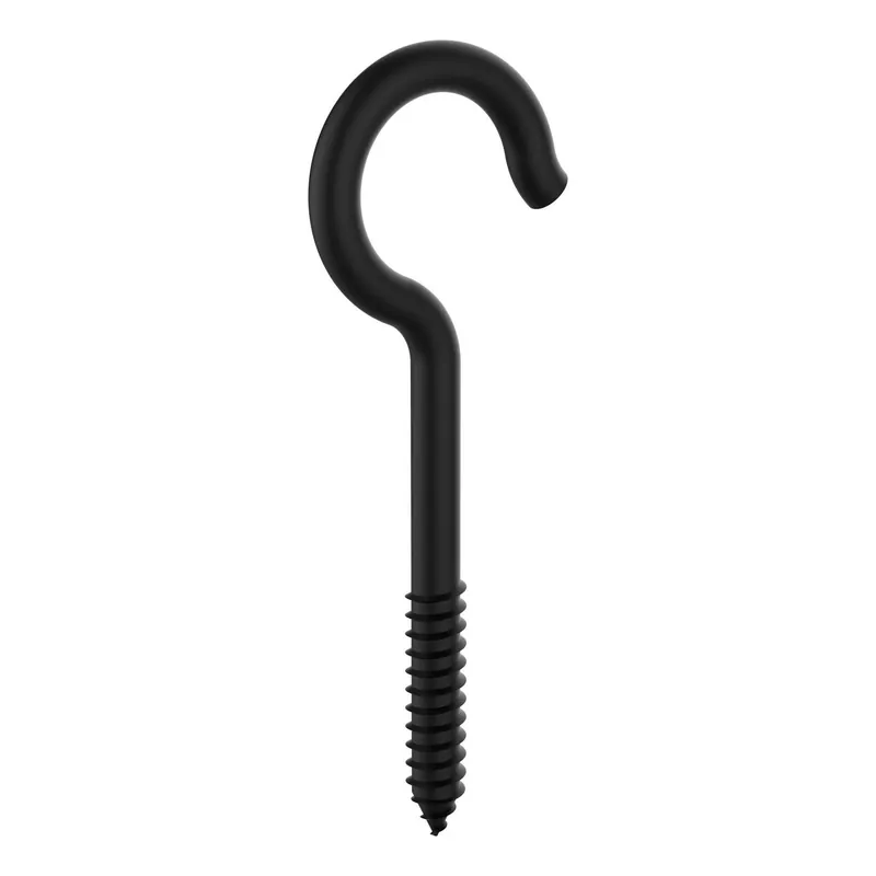 Medium Storm Shine Black Steel 4-5/16 In. L Ceiling Hook 125 Lb 1 Pk