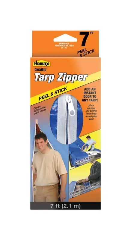 7-ft. Peel ‘n Stick Tarp Zipper Door