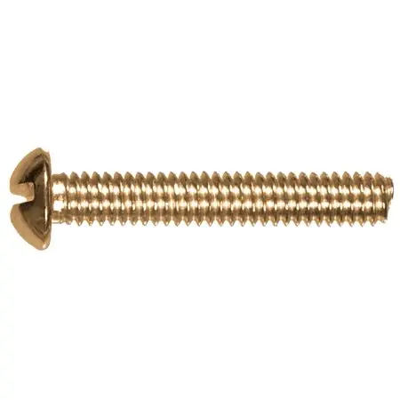The Hillman Group The Hillman Group 1975 4-40 X 1 In. Round Slotted Machine Screw - Brass 30-pack